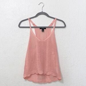 Urban Heritage pink crochet tank top